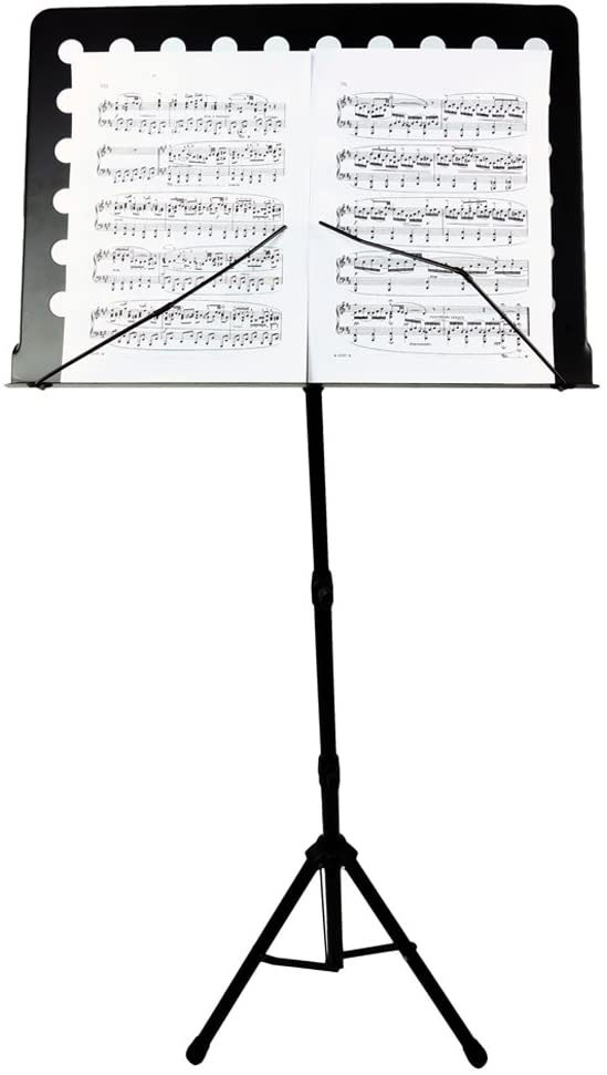  music stand height & angle adjustment possibility mat black ( steel made )