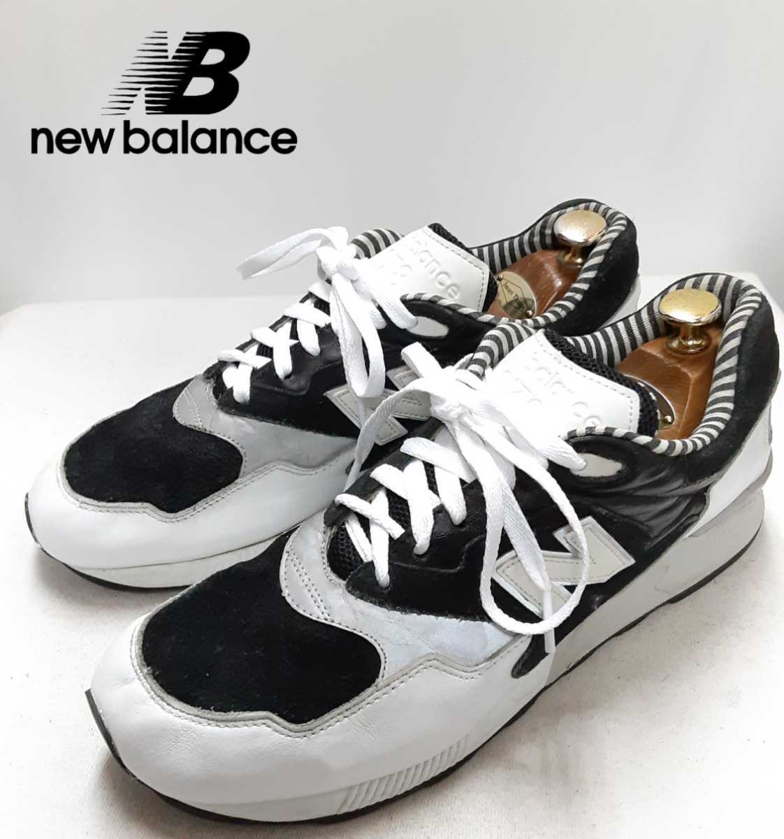 最値 1点物 ニューバランス New Balance ML878NPA スニーカー ローカット レトロランニング シューズ 靴 ホワイト ブラック 白  黒 28cm