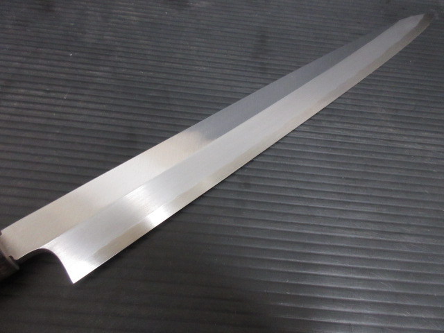 返品交換不可】 柳刃包丁 /// 水牛柄 / 全長480mm 刃渡り320mm 純正特注 源昭忠 柳刃包丁 尺 調理器具