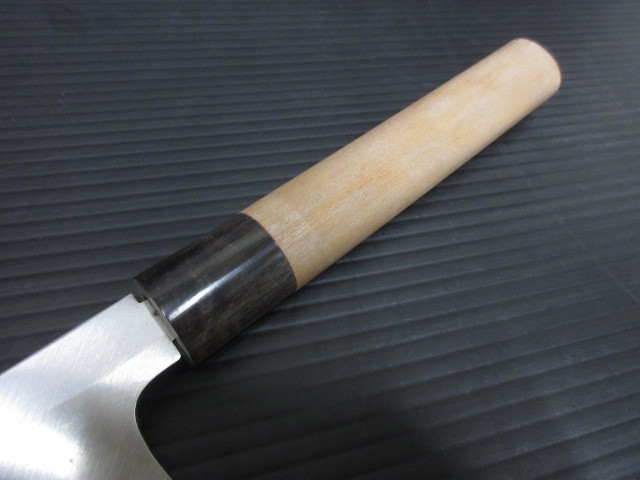 返品交換不可】 柳刃包丁 /// 水牛柄 / 全長480mm 刃渡り320mm 純正特注 源昭忠 柳刃包丁 尺 調理器具