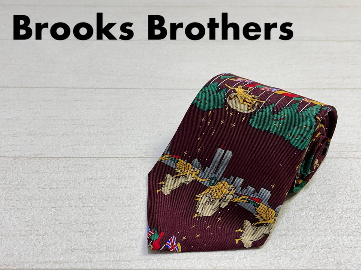 ☆送料無料☆ Brooks Brothers ブルックスブラザーズ 古着 ネクタイ 即決 中古 有名な ファッション小物 チョコレートブラウン 定価の88％ＯＦＦ