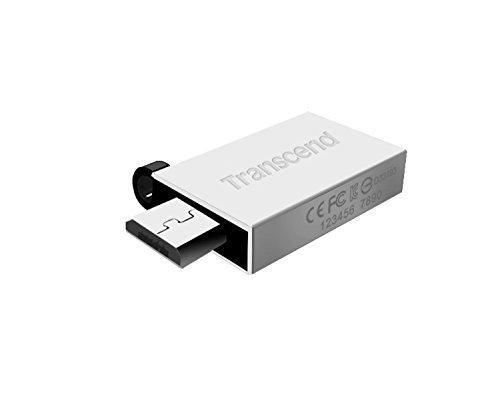 Transcend USB OTGメモリ 16GB USB 2.0 ゴールド [Android 4.0以降スマホ・タブレット対応 Micro-B/PC対応] TS16GJF380G(中古品)