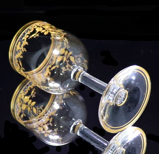 オールド・バカラ (BACCARAT) 1900年頃 金彩 ロココ調 グラス