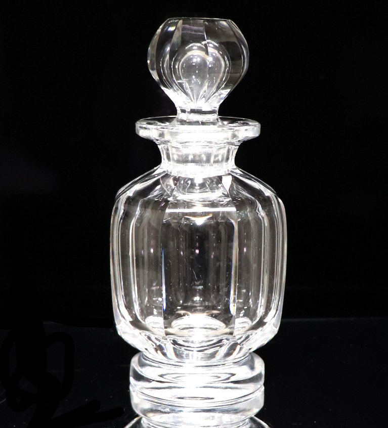 オールド・バカラ (BACCARAT) マルメゾン 香水瓶 アルクール 15.6cm 693g ボトル 蓋物 クリスタル レア 希少 アンティーク 切子 硝子