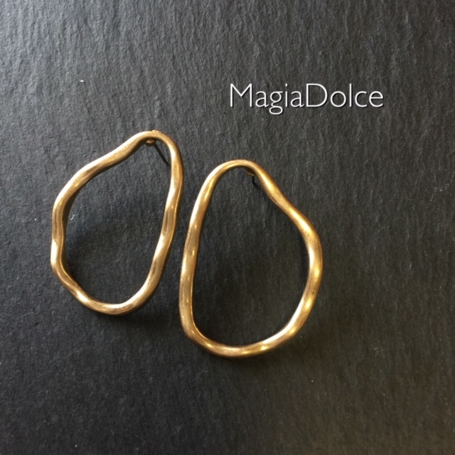  free shipping *MagiaDolce 5371* deformation hoop earrings Gold earrings simple earrings adult pretty lady's earrings simple earrings piece .. earrings 
