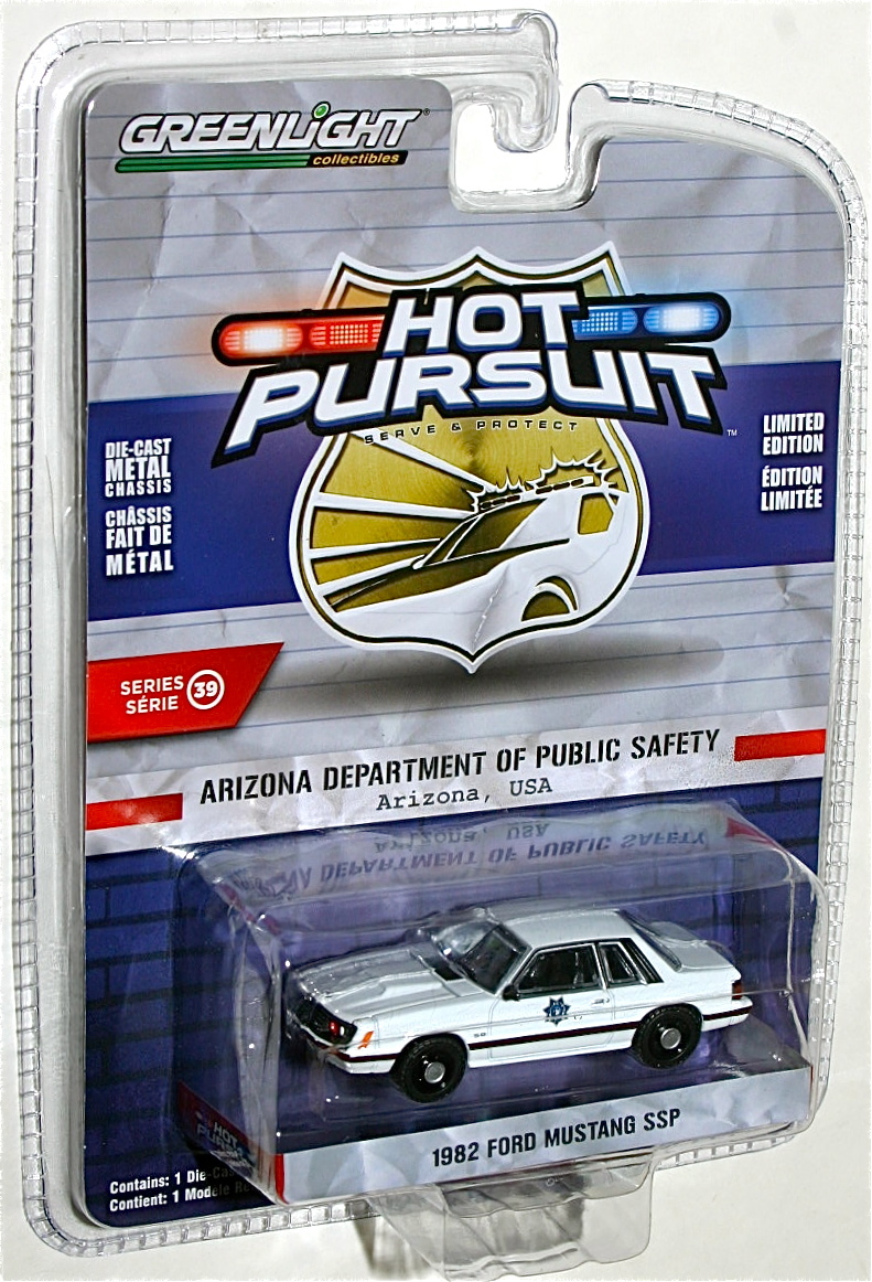 Greenlight 1 64 1982 2022A W新作送料無料 Ford Mustang SSP Police フォード Public マスタング ポリスカー Arizona Department 【半額】 of グリーンライト Safety