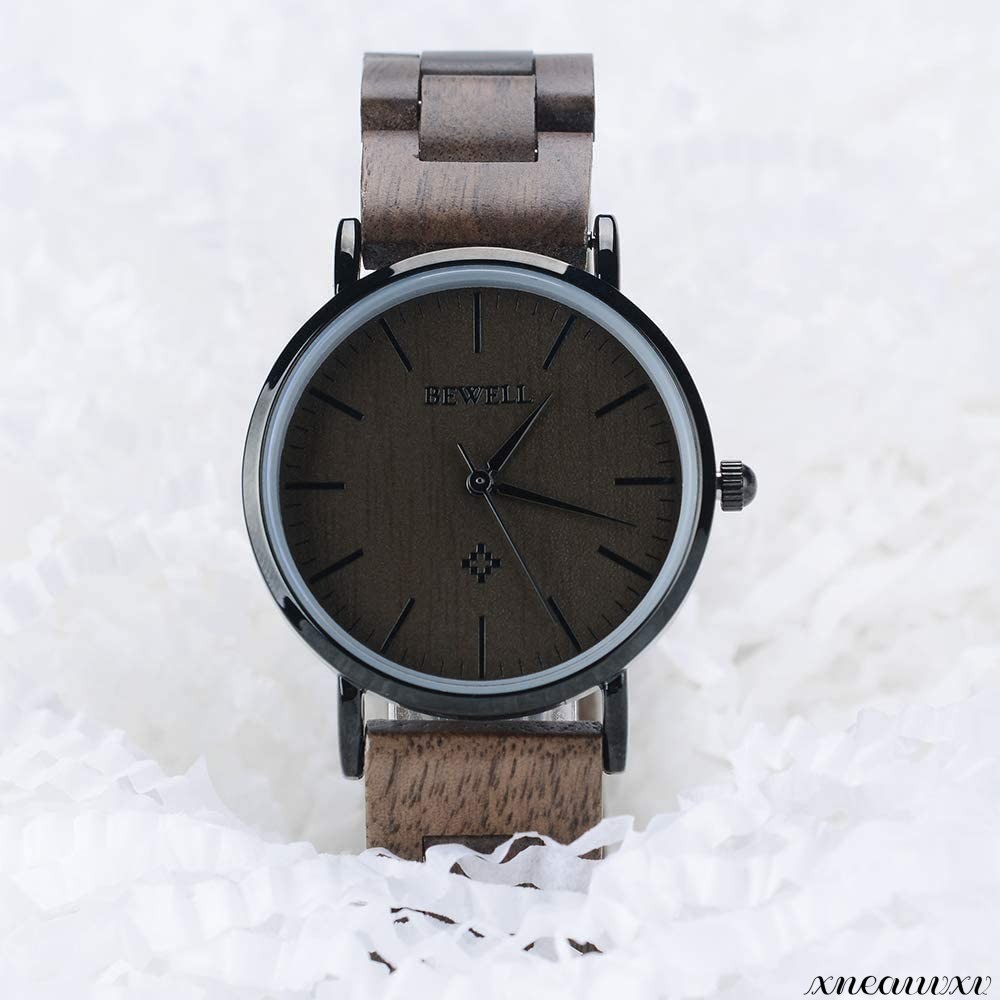 モダンな 木製腕時計 ブラウン 軽量 日本製クオーツ レディース 天然木 バンド クオーツ カジュアル 木材 クラシック ウッド 女性 腕時計_画像1