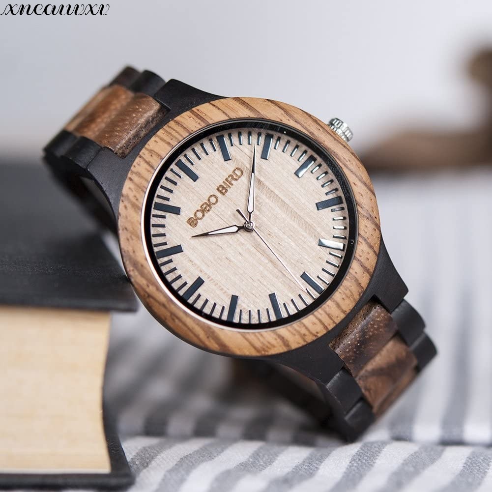 温かみのある 木製腕時計 ブラウン 日本製 クオーツ メンズ 天然木 木製 オシャレ 軽量 ウォッチ カジュアル ウッド モダン 男性 腕時計