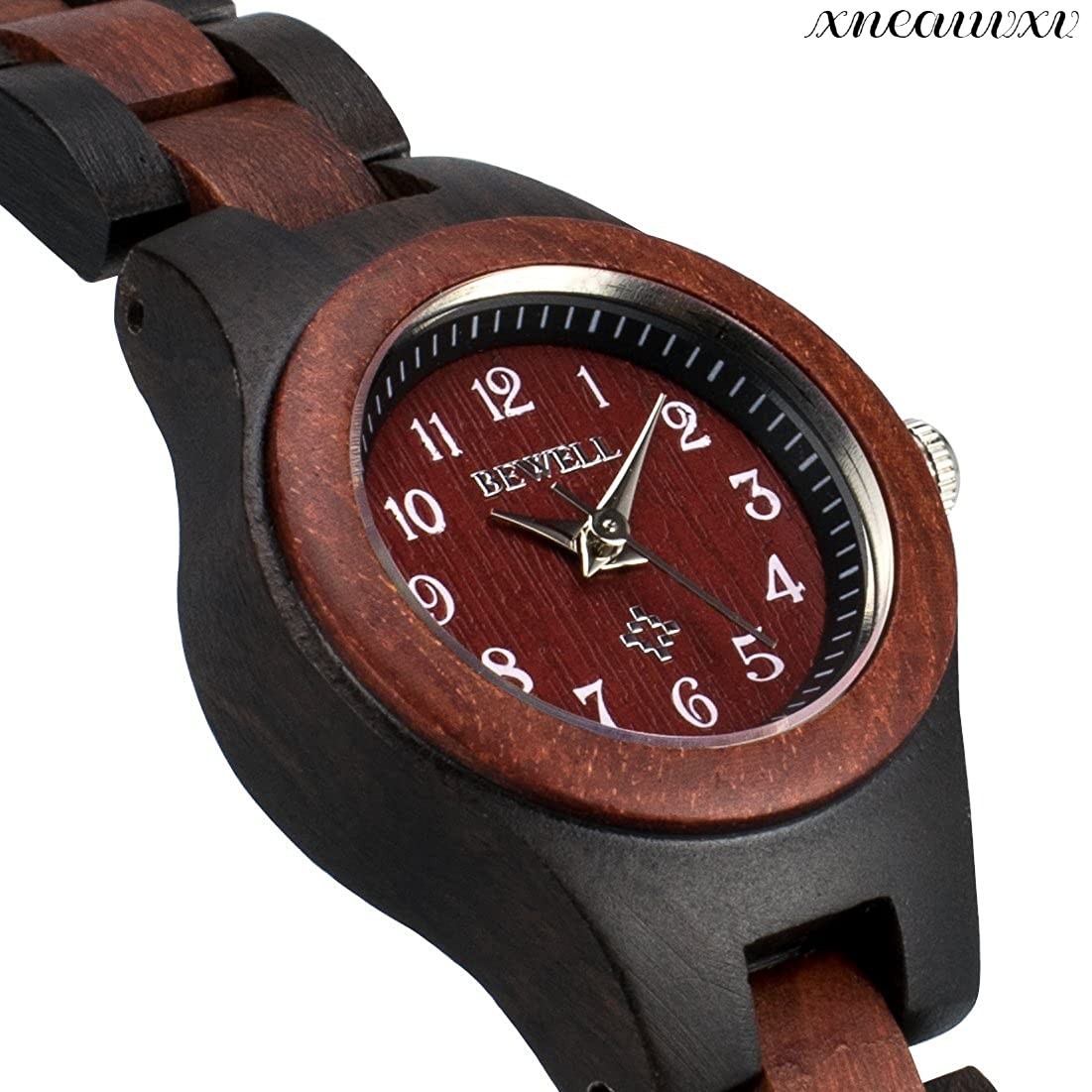 新品入荷】 モダンな 木製腕時計 黒/ブラウン 軽量 日本製