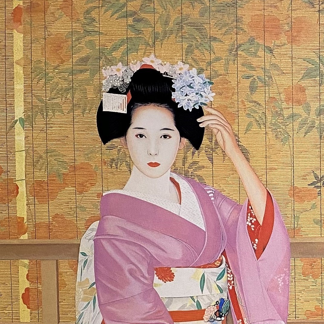 青山亘幹、【祇園会の頃】、希少な画集より、新品高級額、マット