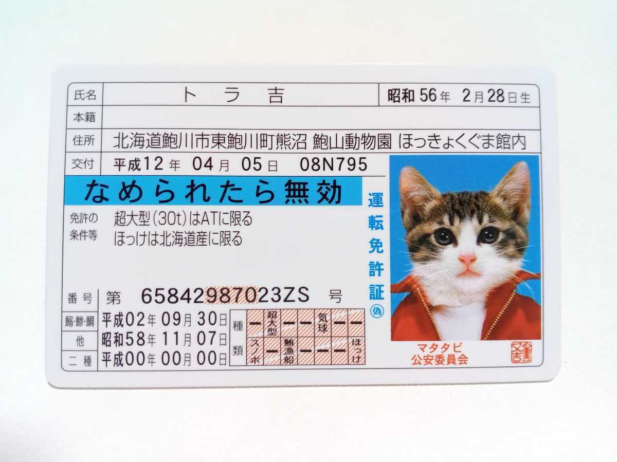 ヤフオク 新品 なめんなよ なめ猫免許証 トラ吉 未使用