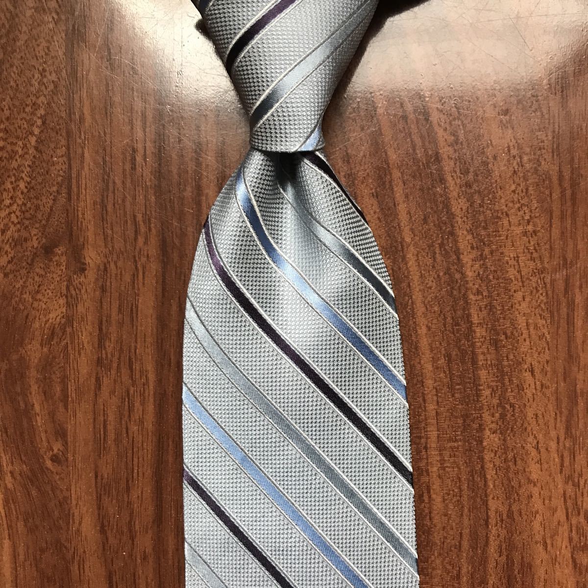 Calvin Klien Calvin Klein necktie gray stripe 