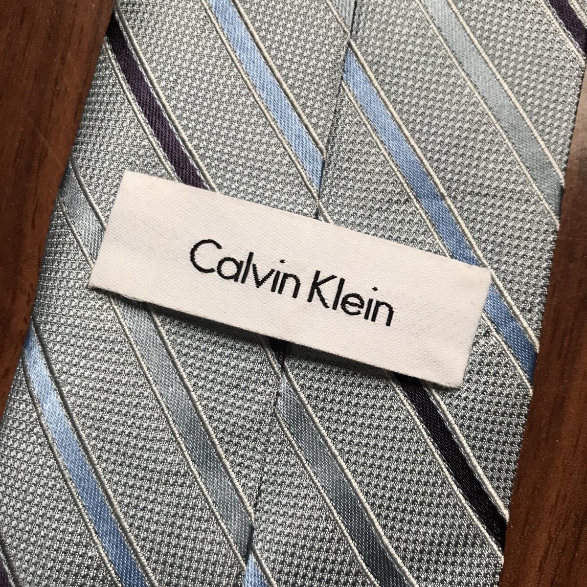 Calvin Klien Calvin Klein necktie gray stripe 