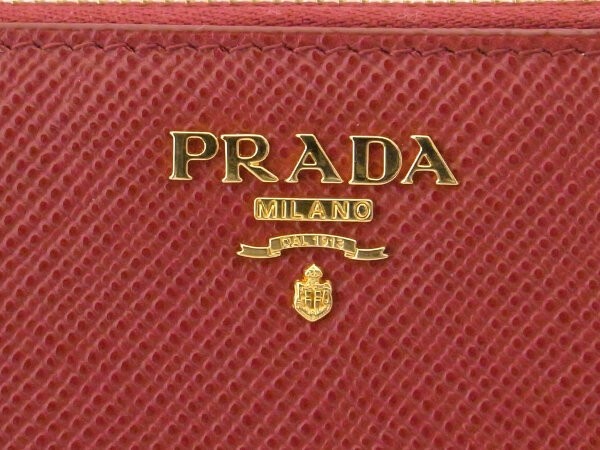 プラダ コンパクト財布 コインケース IML157 赤 レッド 質屋出品_画像3