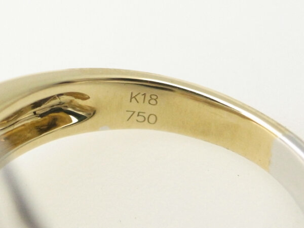 ルビーダイヤモンドリング K18YG/WG(18金イエロー/ホワイトゴールド