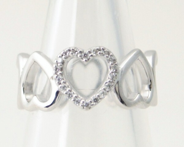  Tiffany me Toro Heart ring K18WG(18 gold white gold ) ring 9 number pawnshop exhibition 