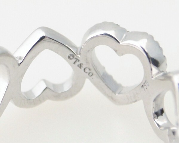  Tiffany me Toro Heart ring K18WG(18 gold white gold ) ring 9 number pawnshop exhibition 