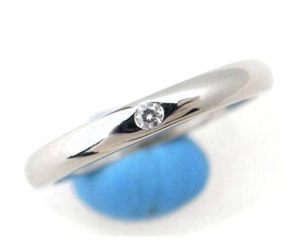 ティファニー スタッキングリバンドリング 指輪 9号 ダイヤモンド PT950(プラチナ) 質屋出品