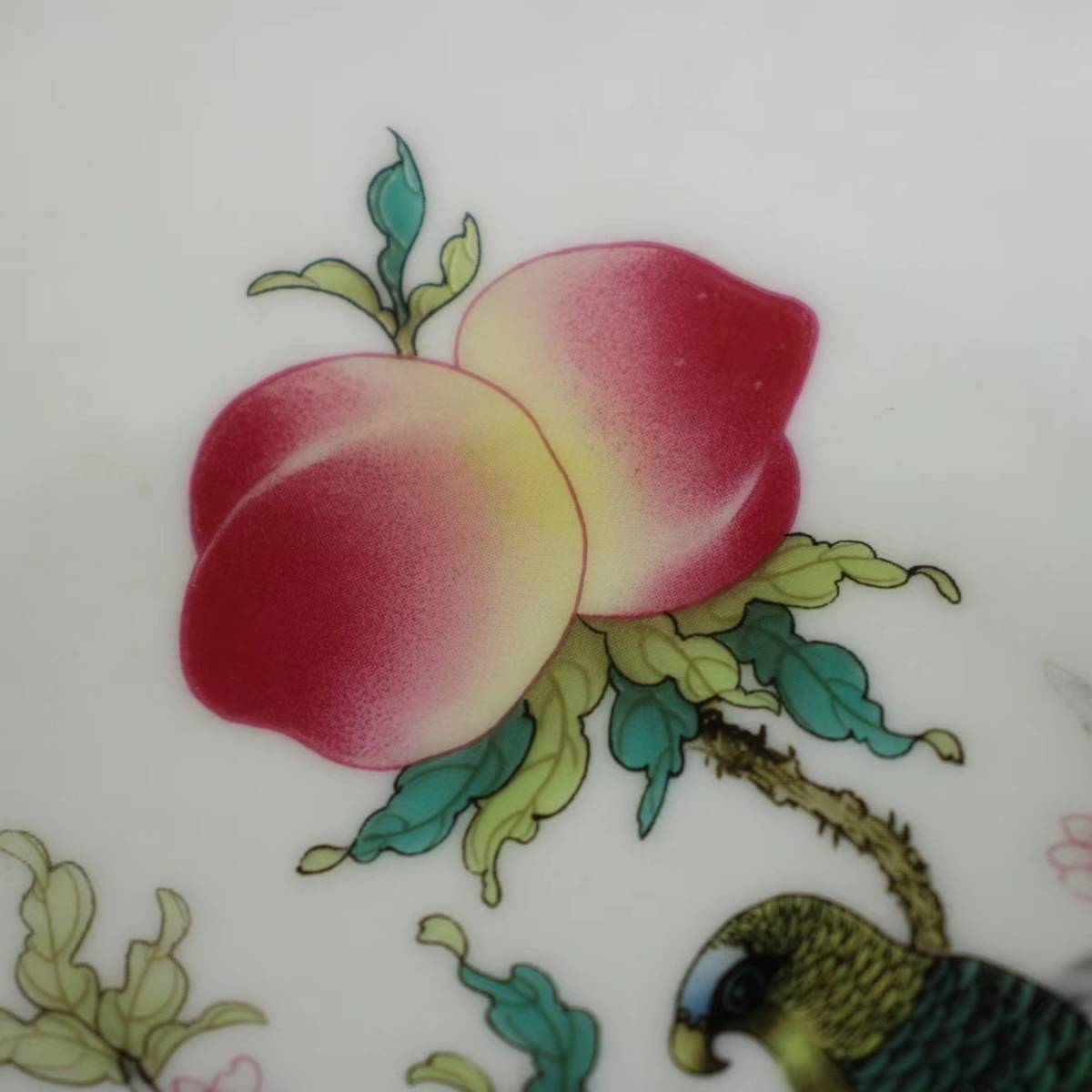 清 雍正年製款 古陶磁器 手絵花鳥盤 漆器盒 極細工 骨董品 古賞物 中国