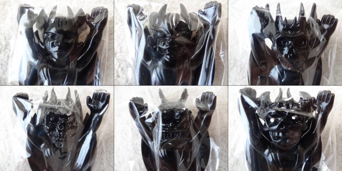 SECRET BASE Devilman прототип все черный все 6 вид нераспечатанный новый товар DEVIL MAN PROTO TYPE PUSHEAD BOUNTY HUNTER