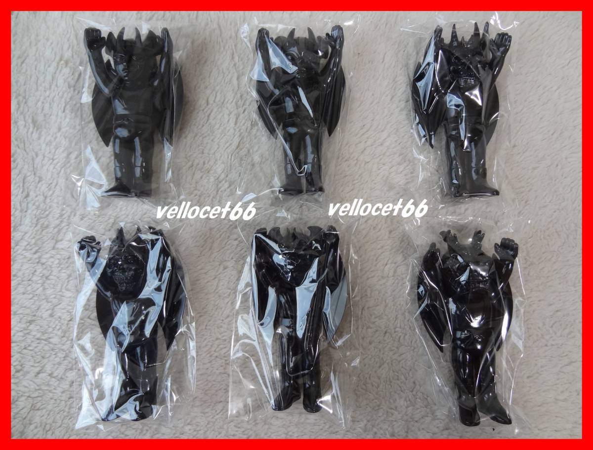 SECRET BASE デビルマン プロトタイプ オールブラック 全6種 未開封新品 DEVIL MAN PROTO TYPE PUSHEAD BOUNTY HUNTER