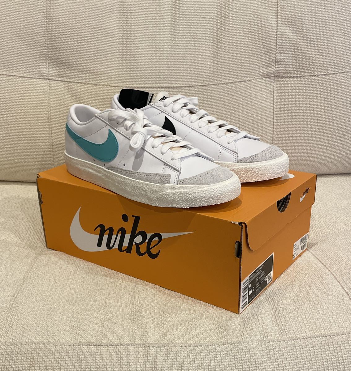 新品未使用 NIKE BLAZER LOW 77 VNTG WHITE WASHED TEAL BLACK SAIL