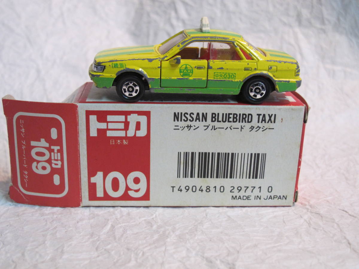 109　日本製ニッサンブルーバードタクシー　ジャンク箱付き_画像3