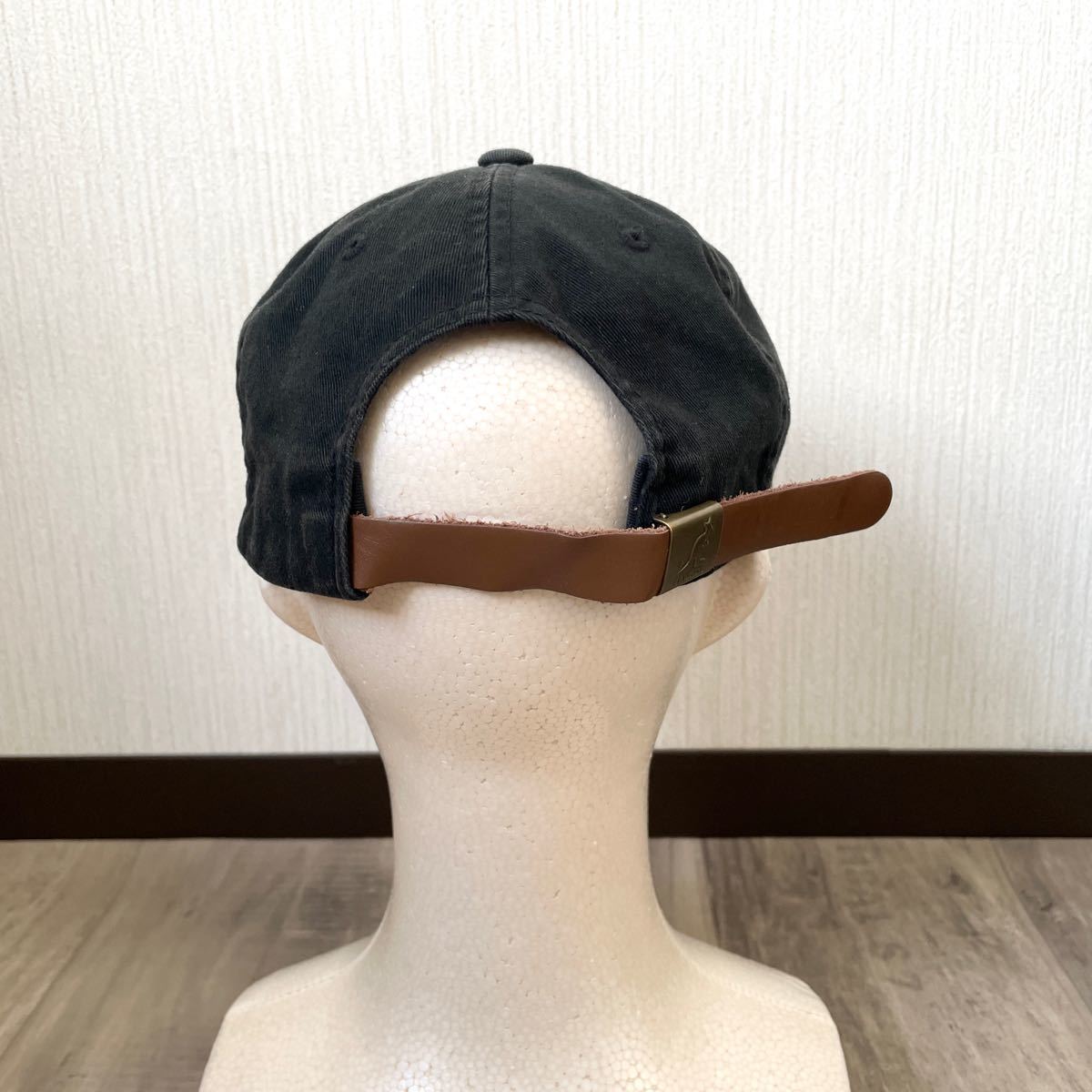 KANGOL カンゴール キャップ 帽子 古着 ヴィンテージ  刺繍 カジュアル 普段着 ユニセックス 黒 フリーサイズ