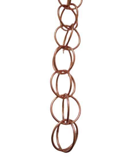 中總 銅製 リング型 鎖樋 くさり樋 クサリ ６０ｍｍ幅 ３ｍ 材質：銅