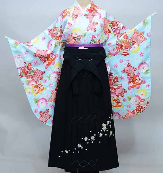 売れ筋】 ジュニア用へ直し 袴フルセット 着物 二尺袖 135cm~150cm