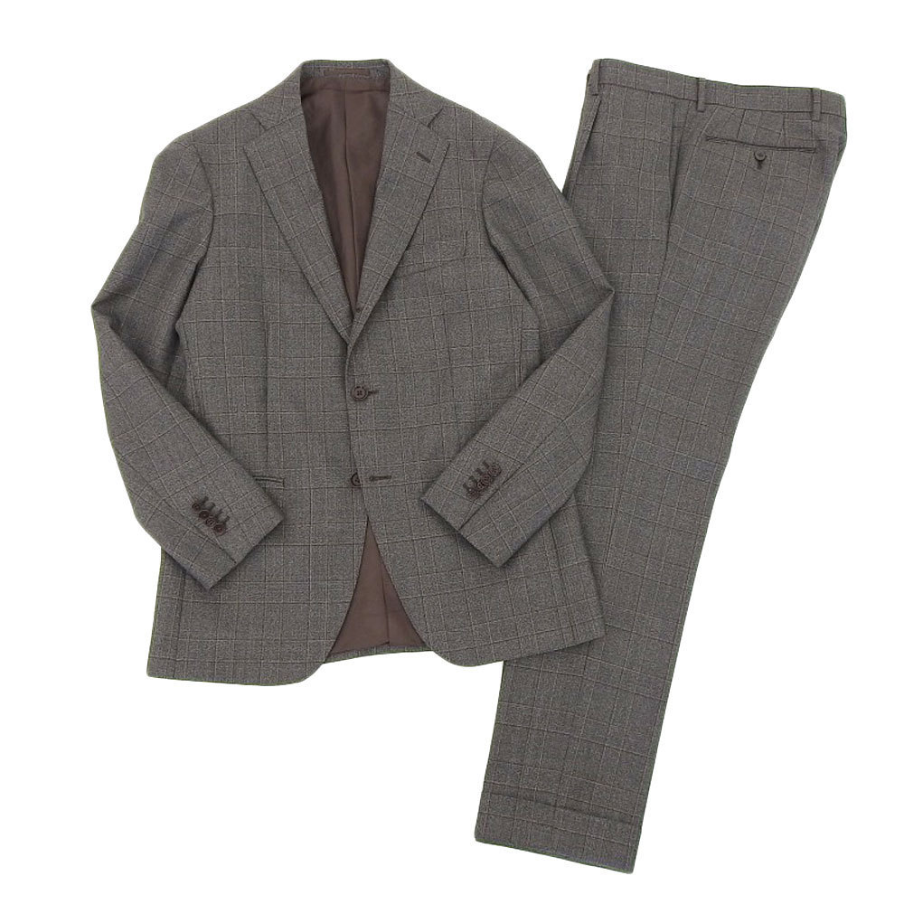 美品 RING JACKET リングヂャケット 2Pスーツ メンズ グレー チェック