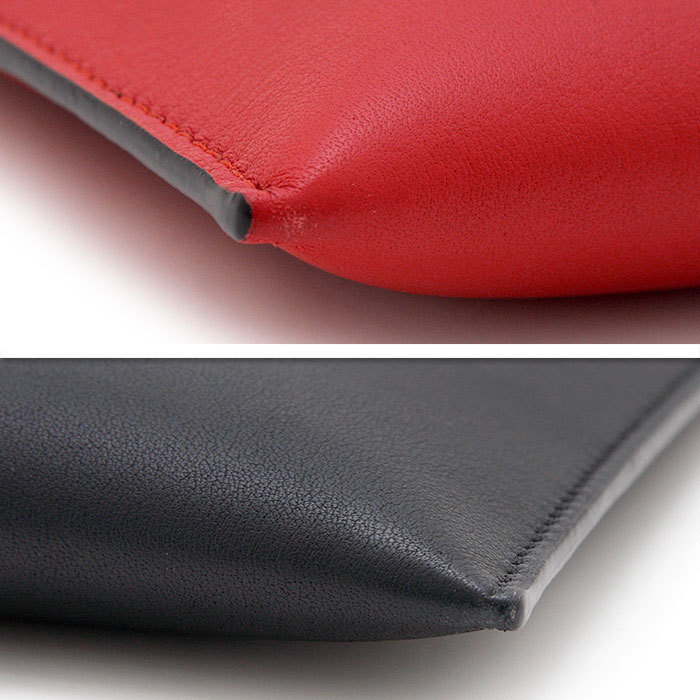  б/у прекрасный товар Loewe сумка William do Morgan коллекция do-do- Flat сумка красный чёрный LOEWE черный красный кожа кожа Испания производства 