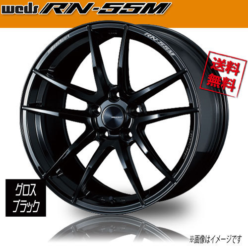 ホイール新品 1本のみ 保証書付 WEDS Sport RN-55M Gブラック ウェッズスポーツ 18インチ 5H114.3 9J+35 φ73 業販4本購入で送料無料_画像1