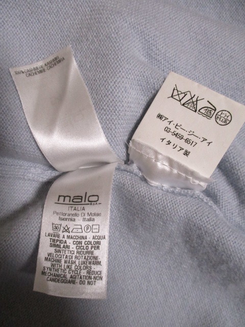 ☆高級☆ イタリア製 malo マーロ カシミヤ100% ジップ ...