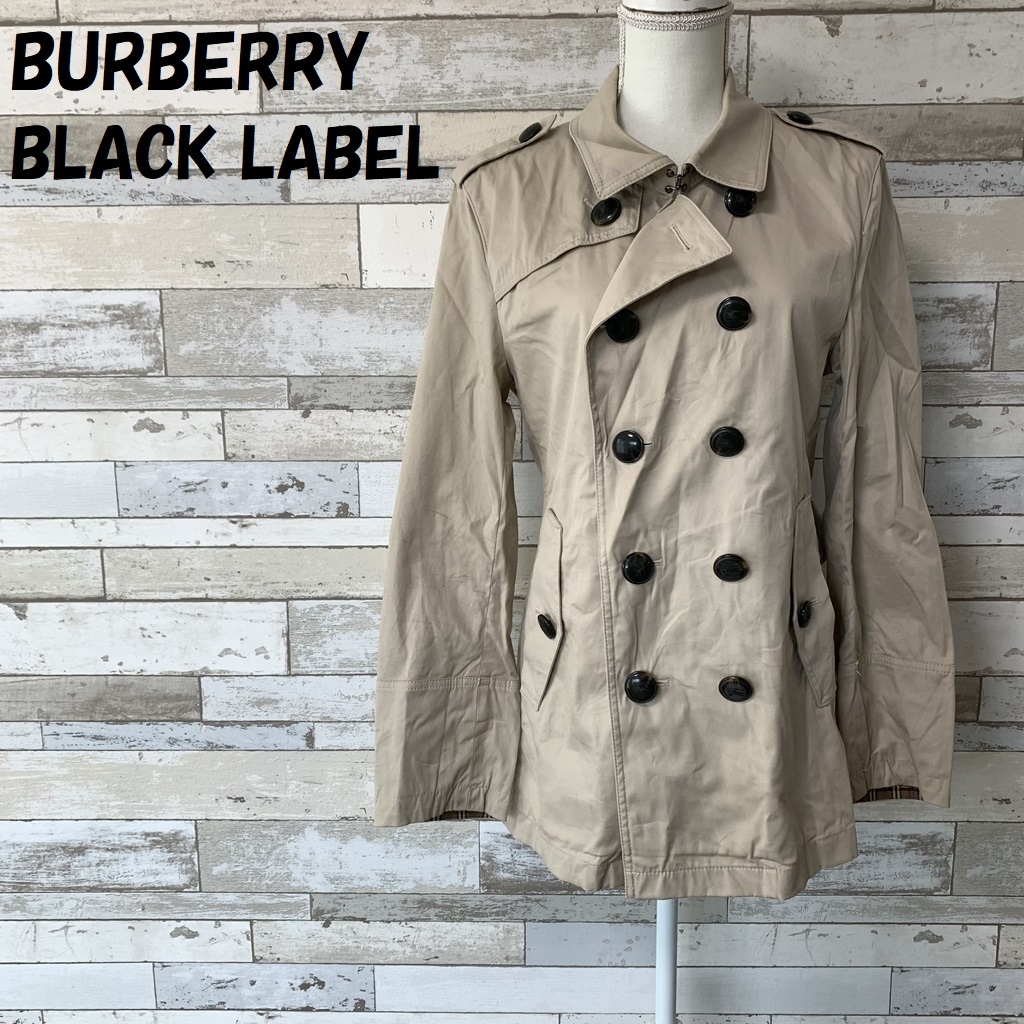 ●BURBERRY BLACK LABEL ショート トレンチコート Yahoo!オークション - 【人気】BURBERRY BLACK LABEL/バーバリー