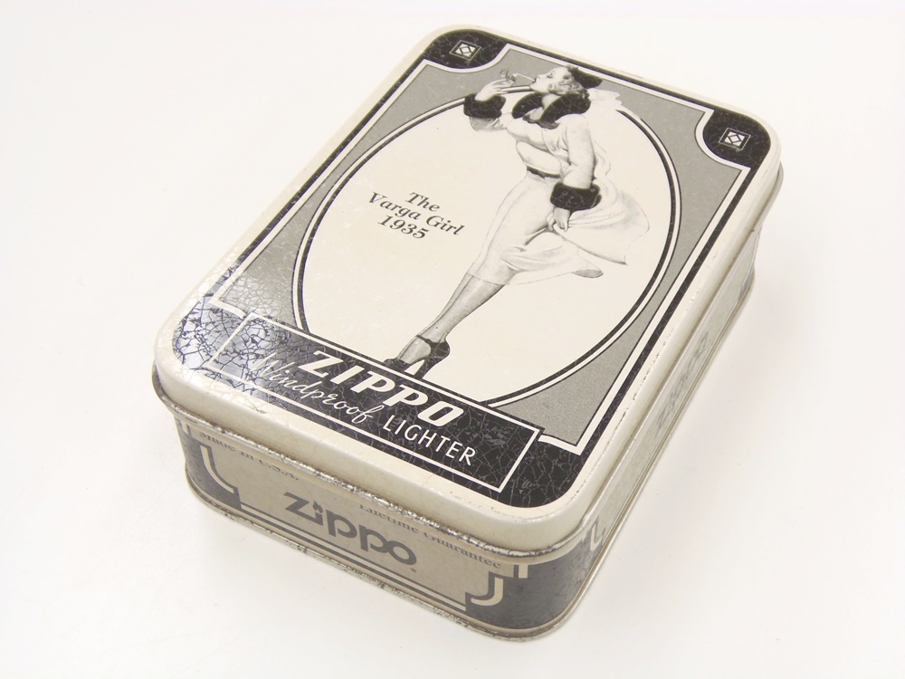 ○ ZIPPO ライター 1935 VARGA GIRL ジッポ バルガガール 缶ケース付き 中古品_画像8