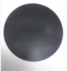 ゴム板切落し直径２３ｃｍ厚さ３ミリ丸型黒４枚の画像1