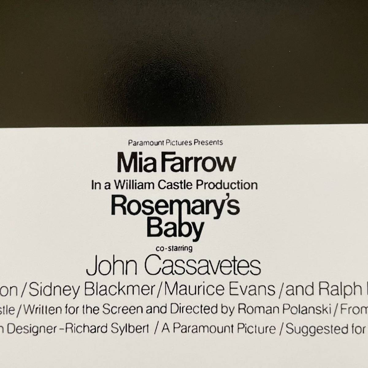 ポスター★『ローズマリーの赤ちゃん』（Rosemary's Baby） 1968年★ロマン・ポランスキー/ミア・ファロー/ホラー映画_画像4