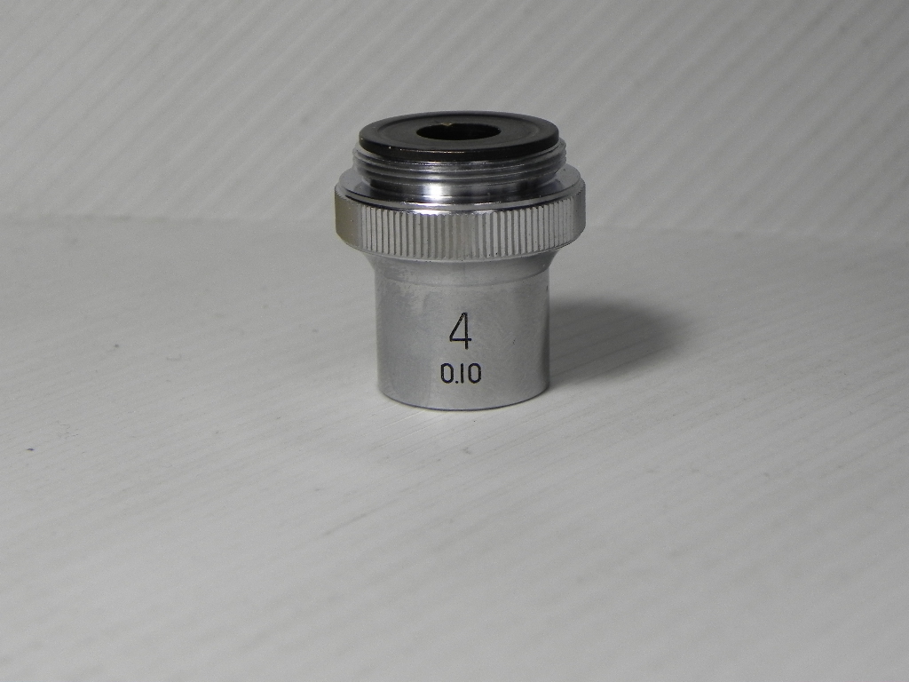 UCHIDA 対物レンズ 4 0.10 レンズ(ジャンク品)_画像2