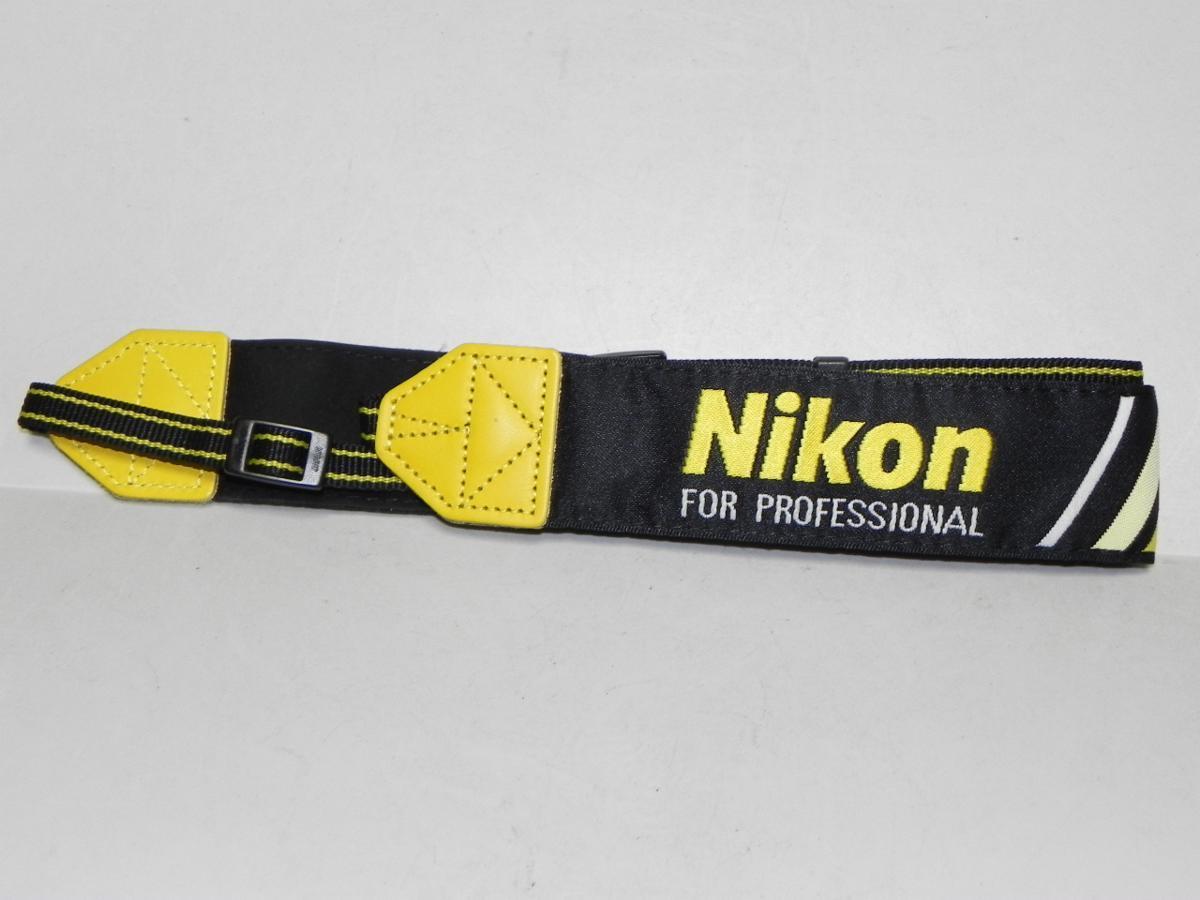 Nikon PROFESSIONAL ストラップ(黄色+黒)中古良品_画像1