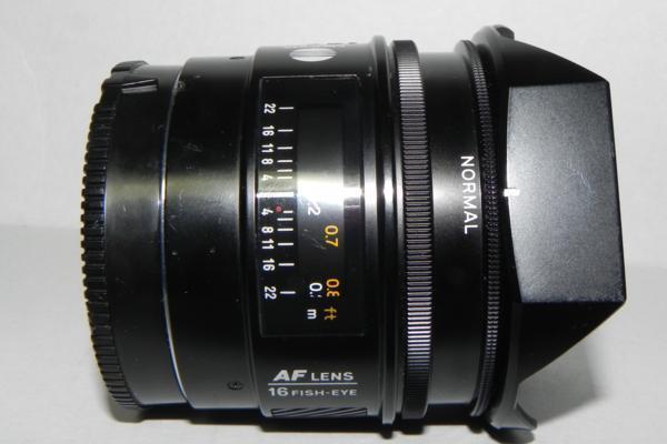 Minolta AF 16mm/f 2.8 Fisheye レンズ(良品)-