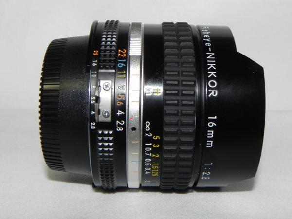 **中古品　Nikon ai-s Fisheye-NIKKOR 16mm F2.8 レンズ*