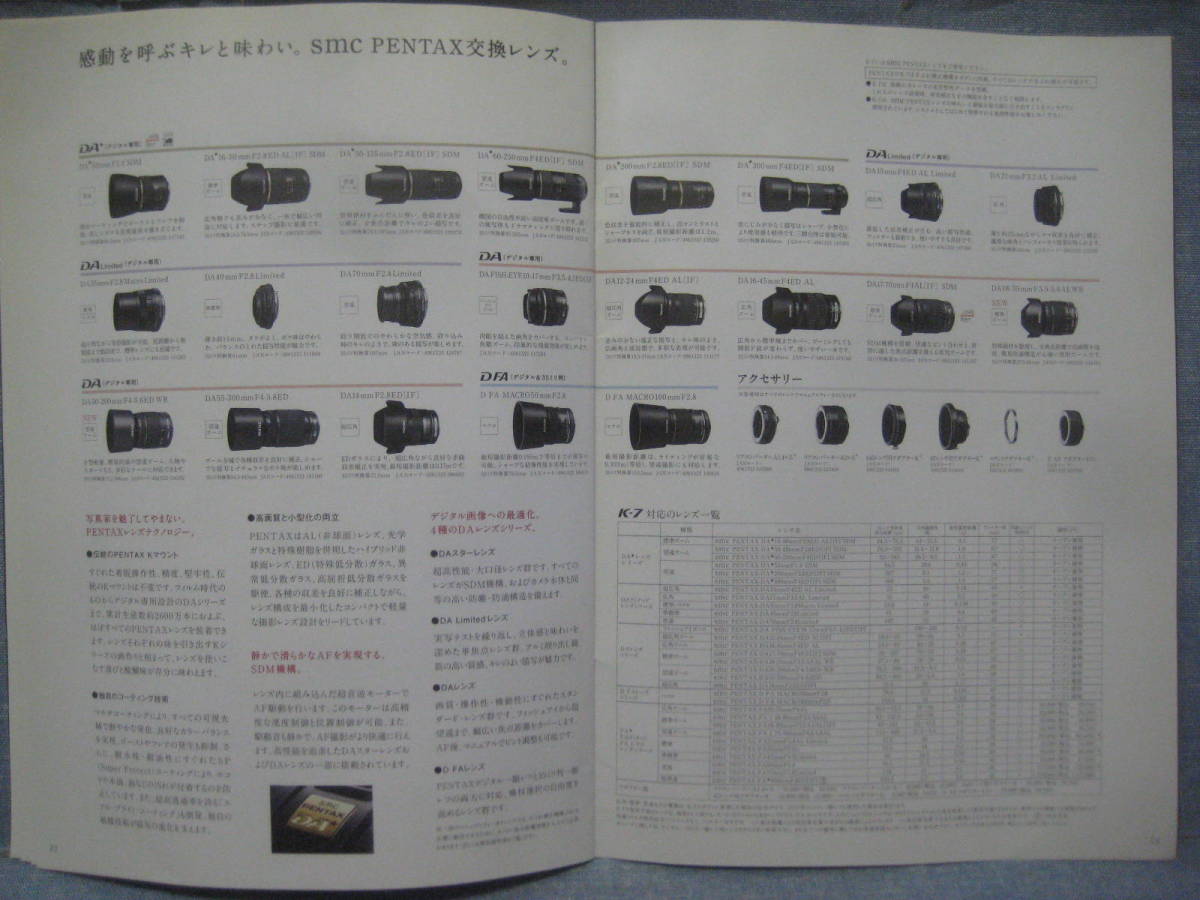  worth seeing. rare hard-to-find PENTAX Pentax K-7 catalog 2009.5