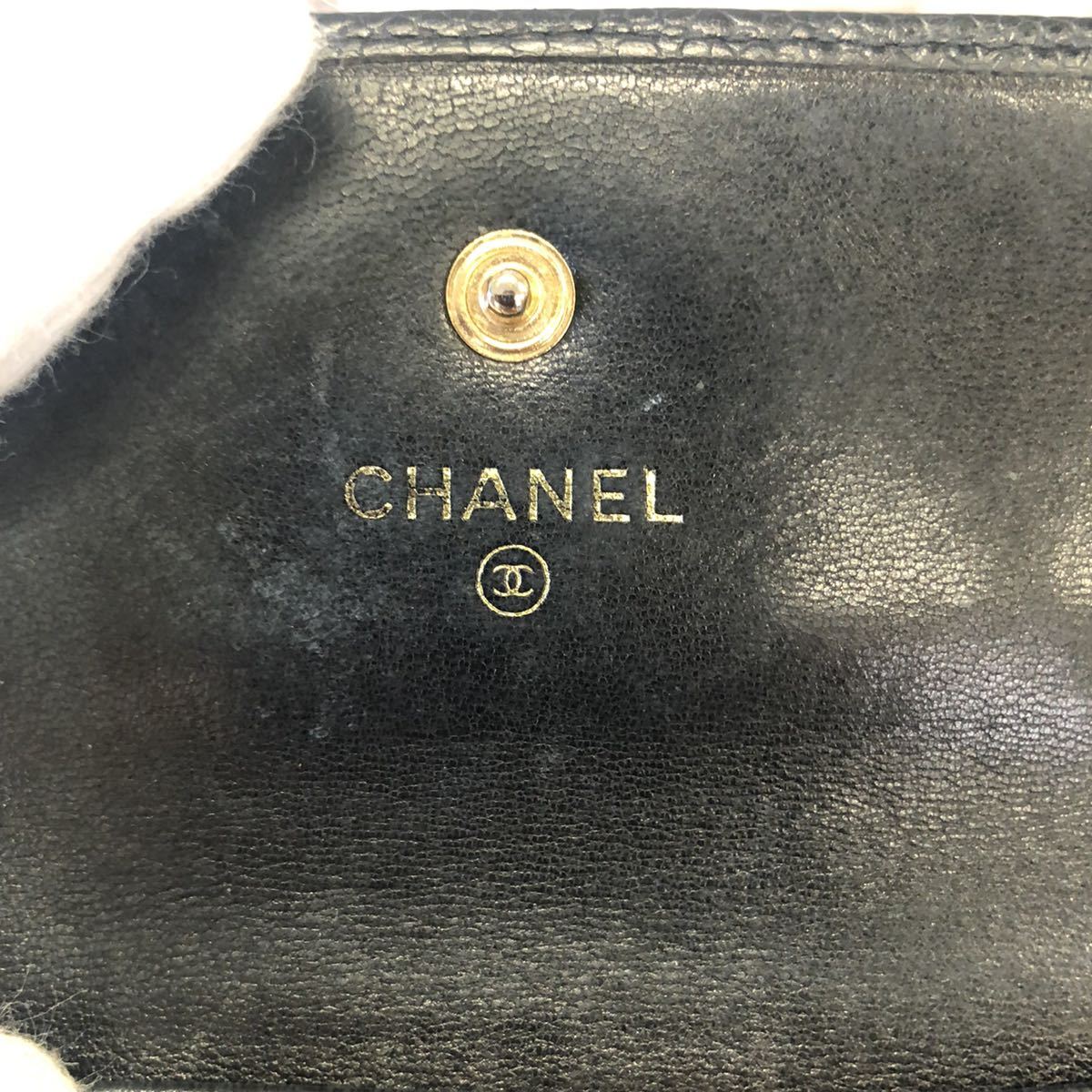 CHANEL シャネル 箱付き キャビアスキン 折り財布 ブラック | bioimune