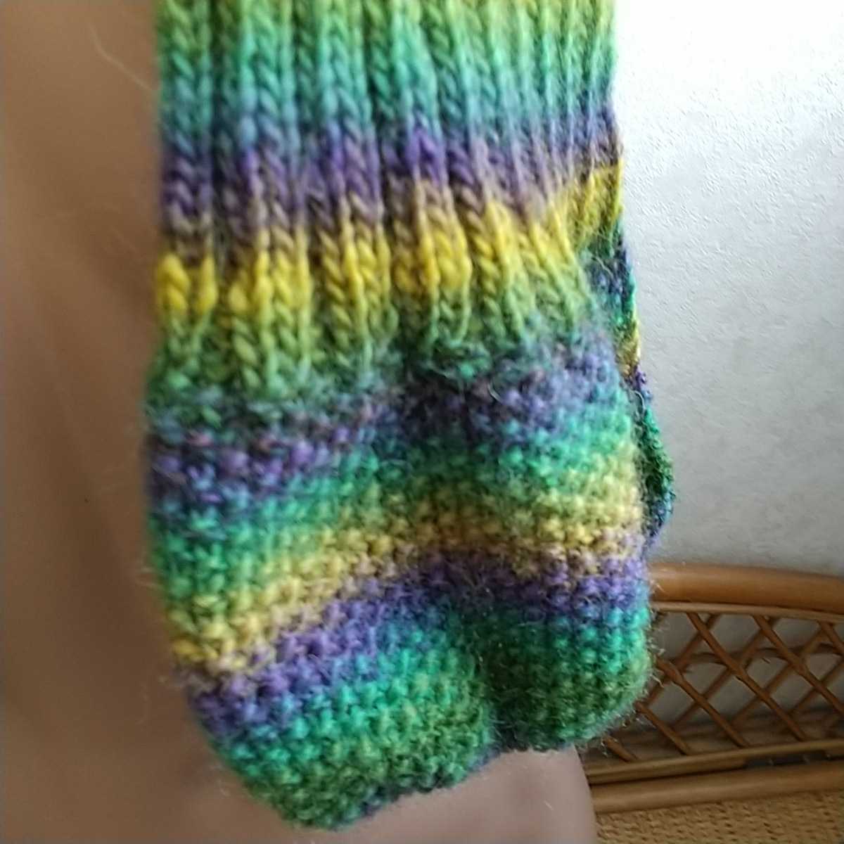 ⊂(*¨*)⊃[ postage included ] hand made *.. hand-knitted * stylish mo hair muffler * man woman anyone...* gradation wool ***...*