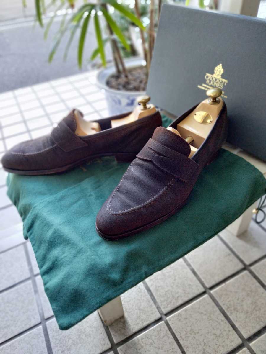 美品 保存箱.袋付 クロケット&ジョーンズ TEIGN 8E ローファー www