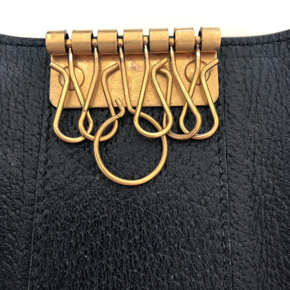 美品 グッチ GUCCI 6連キーケース レザー Bee Star NERO ORO 美品 グッチ GUCCI 6連キーケース レザー Bee Star NERO ORO