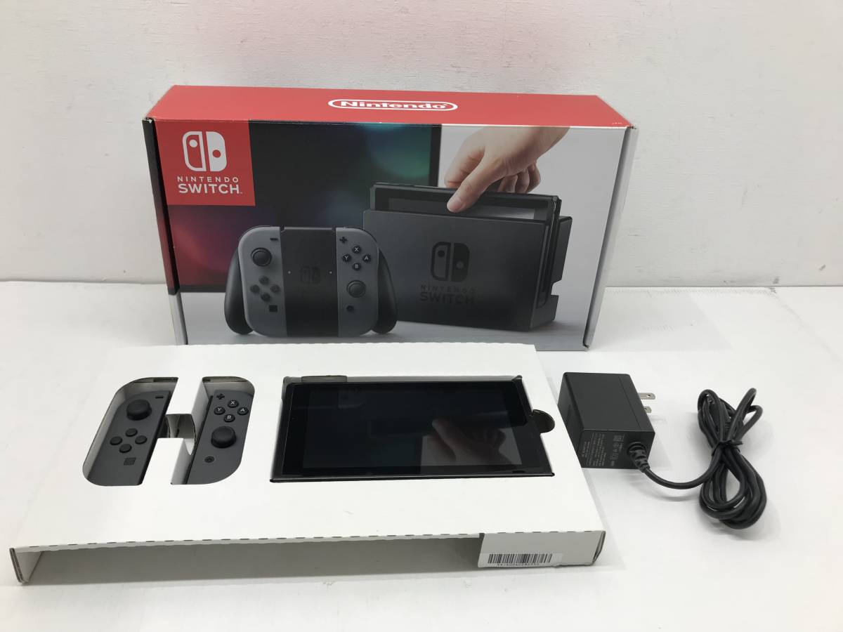 A) 70 〈ジャンク品〉初期型ニンテンドースイッチ グレー 欠品物あり