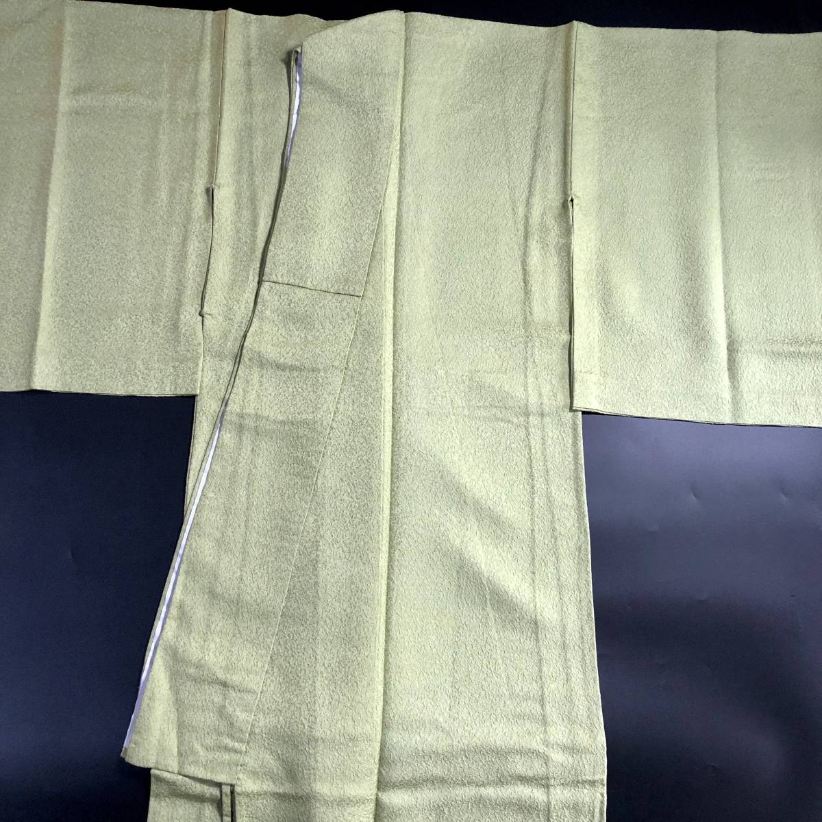 単衣着物　一つ紋　身丈159cm 裄62cm しつけ糸付き　kー5_画像3