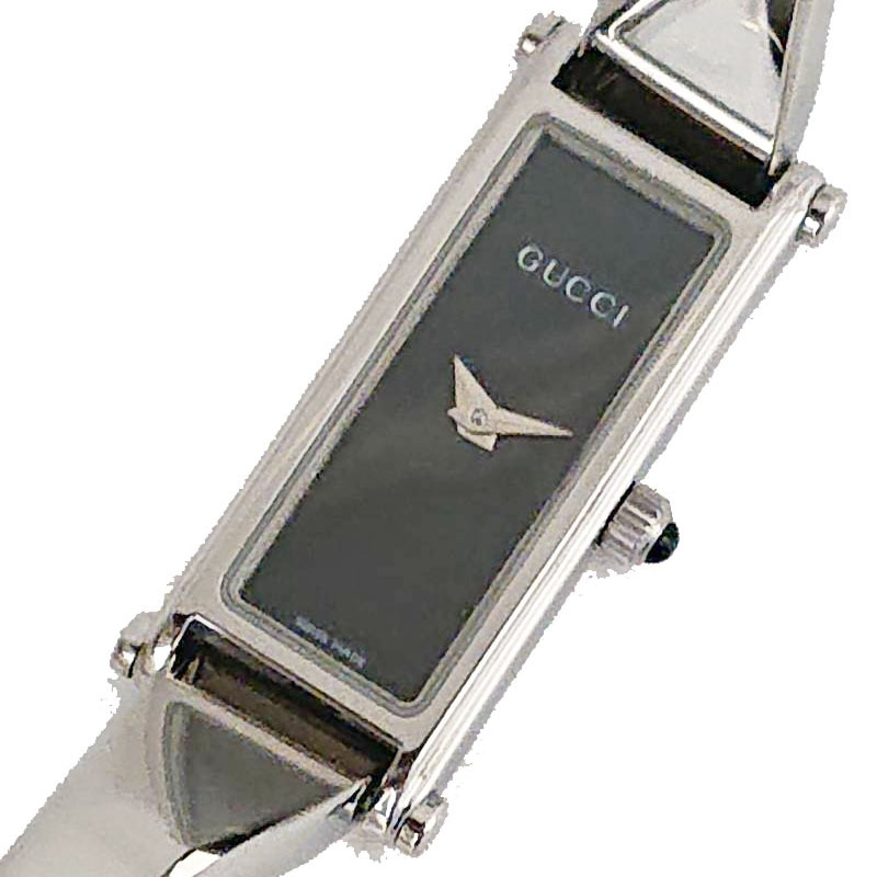 人気特価激安 GUCCI グッチ　バングルウォッチ 1500L ブラック 腕時計 レディース 中古 女性用